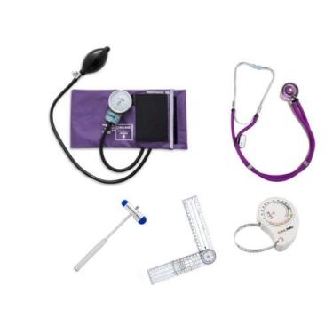Imagem de Kit De Fisioterapia Goniometro Martelo Trena Esteto Esfigmo - PAMED - 