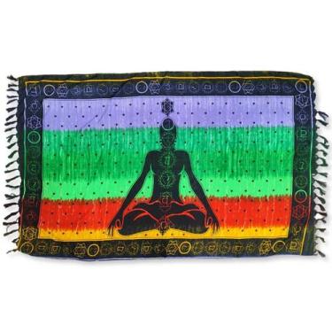 Imagem de Canga e Saída de Praia Poliéster Estampa Chakras Tie Dye - Sarat Moda 