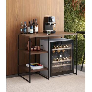 Imagem de Aparador Industrial p/ Cervejeira c/2 prateleiras 95x75x50cm - Conveni