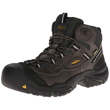 Imagem de KEEN Utility Bota de trabalho masculina Louisville 15 cm bico de aço impermeável, Gárgula/Floresta, 8.5