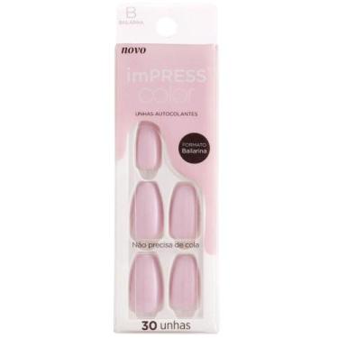 Imagem de Unhas Autocolantes Kiss Ny Impress Bailarina French Lavender Imc16y9b 