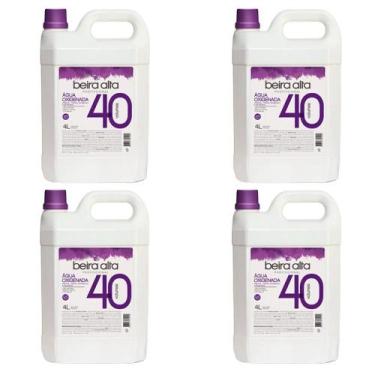 Imagem de Kit Água Oxigenada Beira Alta 40 Volumes 4l C/4