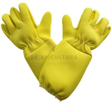 Imagem de Luva SR Cross 100% Antiferroada - SR Apicultura, Amarelo, G