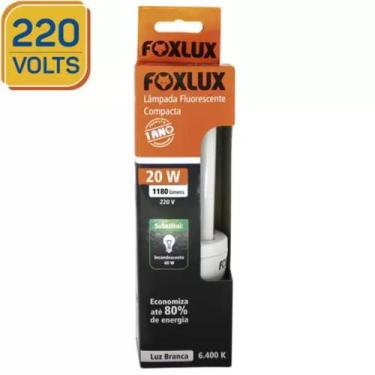 Imagem de lampada fluorescente compacta reta 20w 220v E27 FOXLUX 6500K