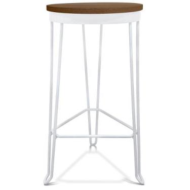 Imagem de Banqueta Banco Guatemala Estilo Industrial - Branco/ Villandry - Genus