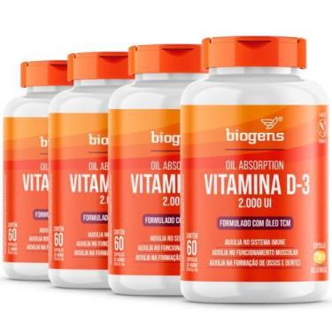 Imagem de Biogens kit 4x ultra vitamina d3 2000ui 60 cápsulas gel