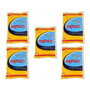 Imagem de 5 Sulfato De Alumínio Decantador Piscinas Genco total 10kg