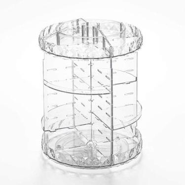 Imagem de Organizador Giratório Diamond Acrílico Transparente, 28cm - BCS BORA C