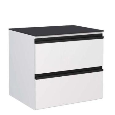 Imagem de Gabinete Para Banheiro Aço Gaia 60 Sem Cuba Cozimax Branco