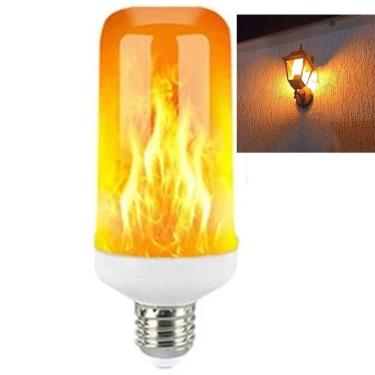 Imagem de Lampada Led Efeito Fogo Chama 3 Modos E27 Iluminaçao Enfeite Decorativo Luz Ambiente Confraernizaçao Evento Festa