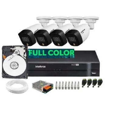 Imagem de Kit Intelbras 4 Cam. 1220b Full Color Dvr 4ch C/Hd 250gb