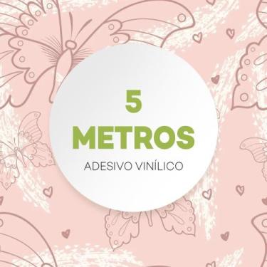 Imagem de Papel De Parede Borboletas Rosa Quarto Menina Coração - Criptonita, 5M