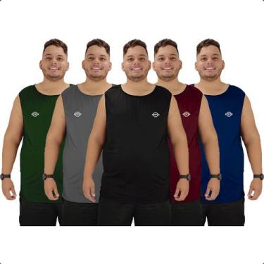 Imagem de Kit 3 Camiseta Regata Masculina Dry Fit Plus Size Premium - PRINCESS C