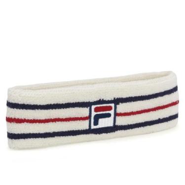 Imagem de Testeira Fila Vintage Branco Marinho e Vermelho