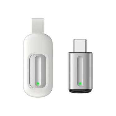 Imagem de Adaptador de controle remoto universal para smartphone, controle remoto tudo em um para TV/AC/DVD, compatível com Samsung, Sony, Panasonic, Sharp, LG e mais. (prateado, tipo C para iOS e Android)