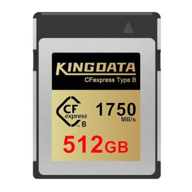 Imagem de KINGDATA Cartão de memória CFexpress tipo B de 512 GB, leitura de até 1750 MB/s, vídeo e foto RAW 8K, cartões de memória CF Express para câmeras