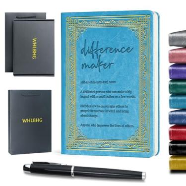 Imagem de Caderno de capa dura com definição de criador de diferenças de presente de assistente social, presente para colega de trabalho, diário de 10 cores, 1 pacote (azul claro), (fabricante de