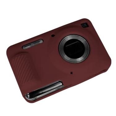 Imagem de Easy Hood Capa de câmera para KODAK PIXPRO FZ55, capa de silicone macio antiarranhões Slim Fit FZ55 DSLR Capa protetora para viagem, borgonha vermelha