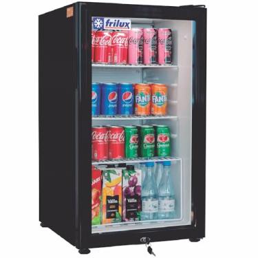 Imagem de Refrigerador/Expositor Vertical Visa Cooler RF-002 Porta de Vidro - Preto 110 L +2 a +8°C Iluminação LED - Frilux - 220V