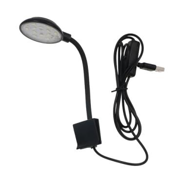 Imagem de Pokinge Luz LED para aquário de 5 W, luz de aquário com clipe para aquário com LEDs brancos azuis e vermelhos, luz de espectro completo para aquário com rotação flexível de 360 graus, suprimentos para
