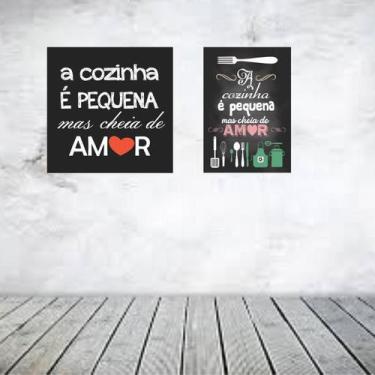 Imagem de Kit 2 Placas Decorativas Cozinha MDF 3mm 18x26 - Brothers Mineiros Dec