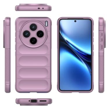 Imagem de Elubugod Capa compatível com Vivo X200 5G, capa para celular TPU macia compatível com Vivo X200 5G V2415A roxa
