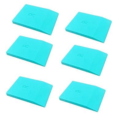 Imagem de DGAGA 6 peças de mini rodo, ferramentas de impressão de estêncil de tela autoadesiva, silicone turquesa para aplicar tinta de transferência de tela ou raspador de pasta de giz