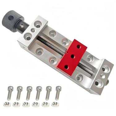 Imagem de Generic Mini grampo de torno de mesa, torno de prensa de broca resistente, vermelho, faixa de fixação de 2,56 polegadas, alta precisão