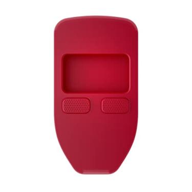 Imagem de CVER - Capa protetora de silicone para Trezor Model One, com recorte micro USB (vermelho framboesa)