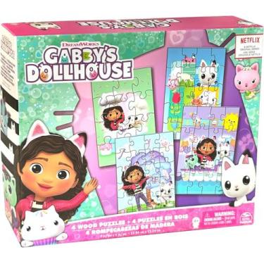 Imagem de Quebra-Cabeça - 4 em 1 Madeira - Gabbys Dollhouse - 4540 - Grow