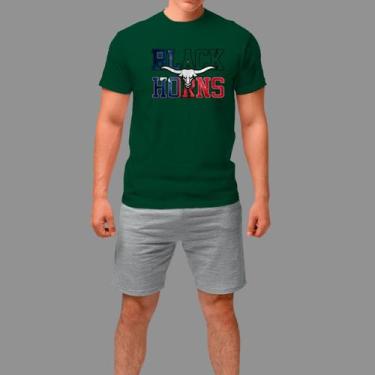 Imagem de Camisetas Básica Masculina Moda Country Manga Curta - Rodliwes, Verde,