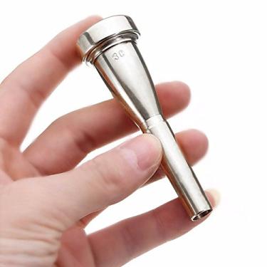 Imagem de RuiJOTWAT Bocal trompete 3C para acessórios de instrumento de sopro prata