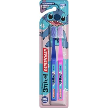 Imagem de Dentalclean Escova de Dentes Juvenil Stitch Leve 2, Azul e Rosa