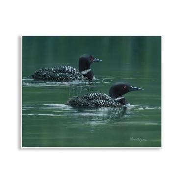 Imagem de Stupell Industries Peaceful Loon Duo Wall Plaque Art Design por Valerie Rogers, 14 x 11