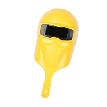Imagem de shamjina Capacete de solda portátil, escudo facial com óculos Protetor Máscara de soldador de proteção ocular para homens em casa, Amarelo