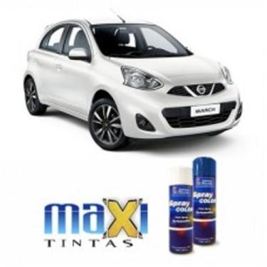 Imagem de Spray automotivo branco diamante nissan + veniz spray 300ml - Sherwin 