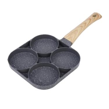 Imagem de Fritadeira Antiderente Multifuncional 4 em 1/3em 1 Ovos Hambúrguer Com Cabo De Madeira(4 em 1)