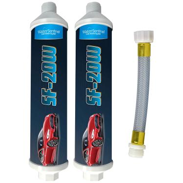 Imagem de WaterSentinel SF-20W – Filtro de água desionizada em linha para lavagem de carro e adaptador de extensão para trailer, barco, marinha, motocicleta, casa, janelas, lavagem sem manchas, painéis solares