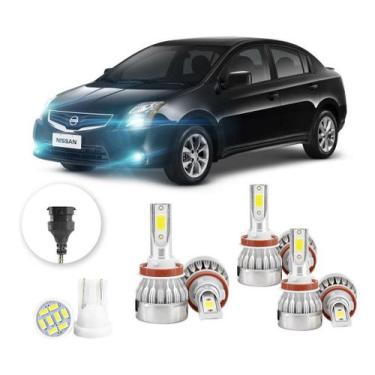 Imagem de Lampadas Led Nissan Sentra 2007 A 2013 H13 H11 20000lm - V10, Branco