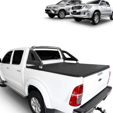 Imagem de Capota Marítima Lona Explore Hilux 2005 a 2015 Cabine Dupla Com Santo Antônio
