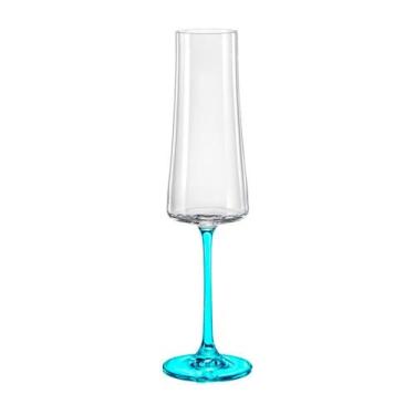 Imagem de Taça De Cristal Bohemia Para Champanhe 210 ml Ciano Xtra 1 Peça - Bohe