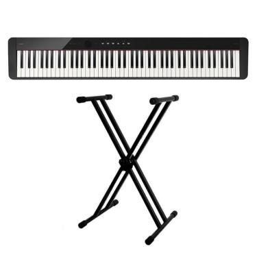 Imagem de Piano Digital Casio Privia PX-S1100 Preto + Suporte Duplo