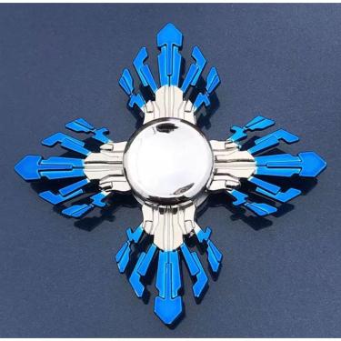Imagem de Hand Spinner Aço Galv. Blue Cross 6cm - Cert. Inmetro
