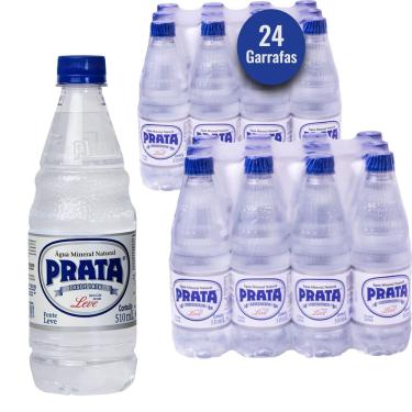 Imagem de Água Mineral Prata Natural Leve s/ Gás 510Ml (24 Unidades)