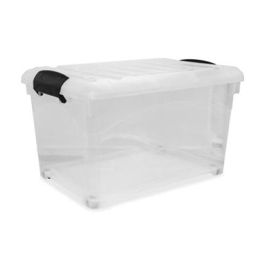 Imagem de Caixa organizadora multiuso transparente 65 litros alta - INJEPLASTEC