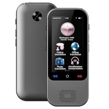 Imagem de Marsno Dispositivo tradutor de idiomas 138 idiomas, tradutor S80 Pro Ai sem necessidade de WiFi, tradução de voz bidirecional em tempo real, tradutor portátil com ChatGPT para aprendizado de negócios