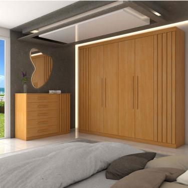 Imagem de Guarda-Roupa Casal Astoria 7 Portas 8 Gavetas Cinamomo - Panorama Móveis