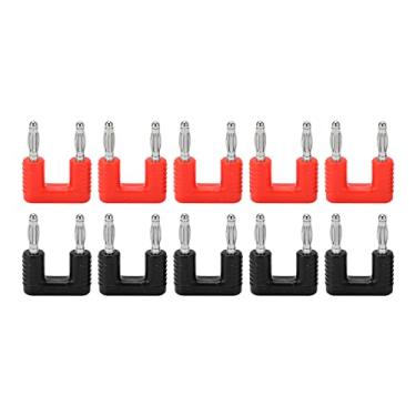 Imagem de Plugue de Curto -circuito, Linha Dupla 1 Fêmea Dividida 2 Adaptador de Revolução Cabeça Lanterna de 2 Vias de Banana, Conectores de Fio do Alto -falante para Equipamentos