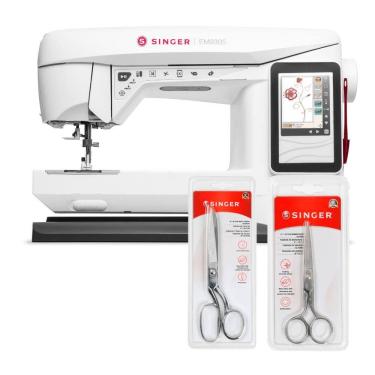 Imagem de Kit Máquina de Bordar EM9305 + Tesoura 8" Tecido e Tesoura para Bordado Bivolt