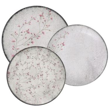 Imagem de Jogo De Pratos Porcelana Decorada Floralis 12 Pçs Tramontina